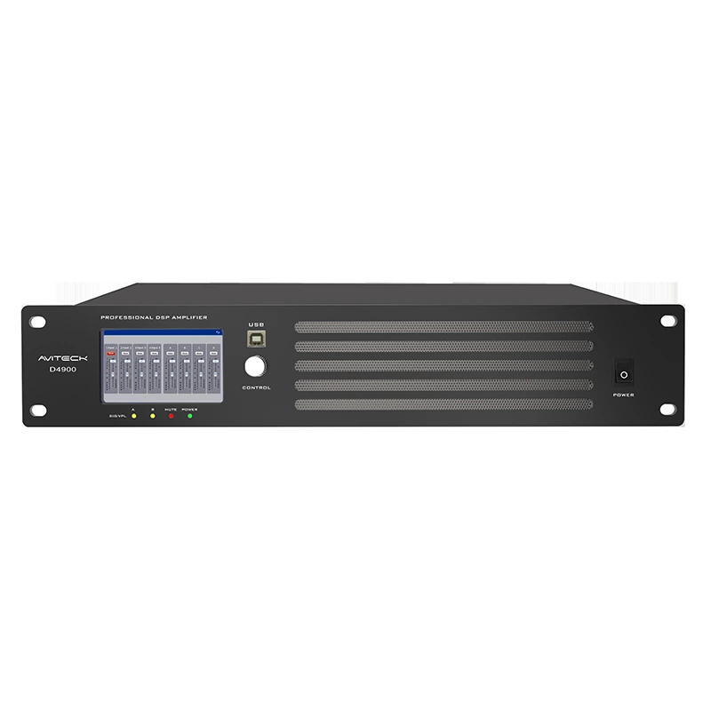 4 CH 900W Dante DSP Rede Amplificador de energia